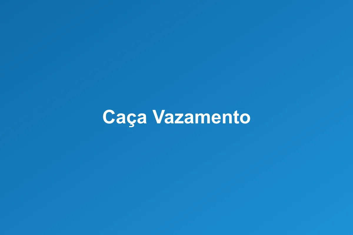 Caça-vazamento de Água em Osasco